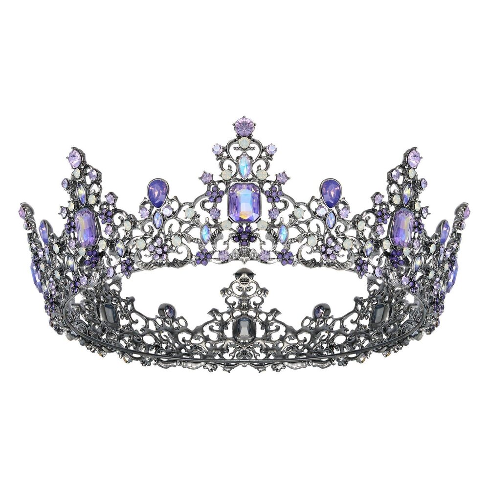 3672 Queen Crown - Baroque Wedding Tiaras and Crowns, Jeweled Costume Tiara